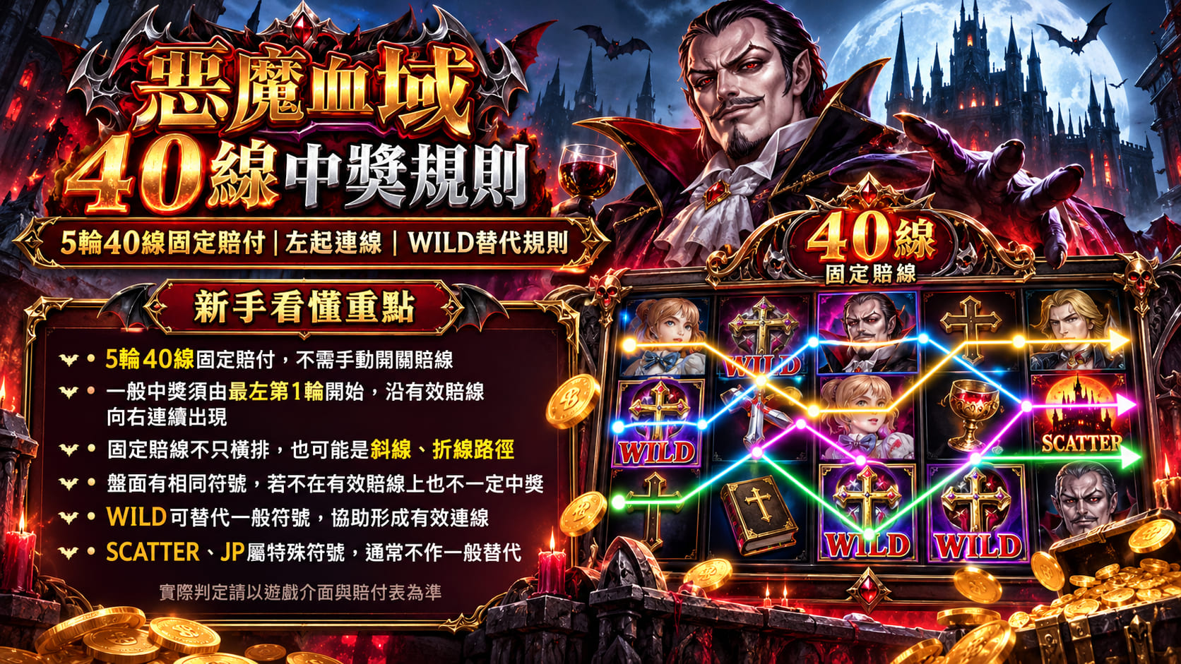爆款遊戲【ATG惡魔血域】怎麼玩?40線機制、自選倍數、幸運時刻全攻略